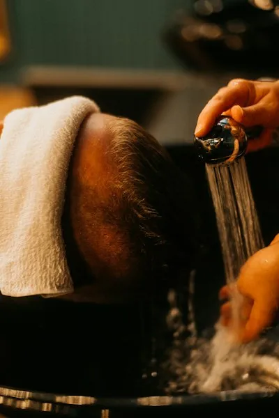 Head and scalp massage with oil